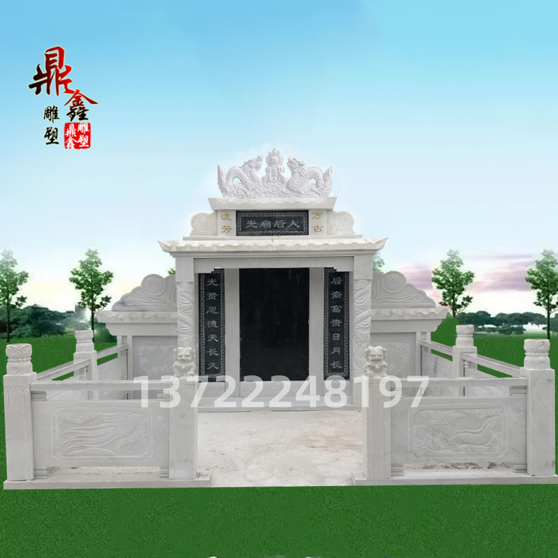 中国黑石雕墓碑定制公墓双人合葬石碑高档组合墓地墓石碑陵园土葬