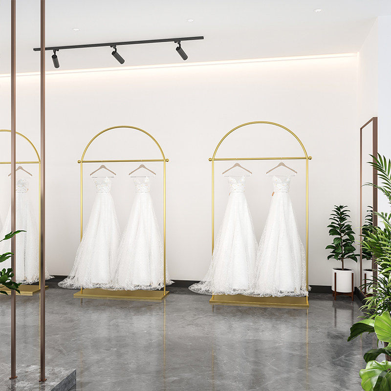 婚纱架子网红店高档展示架影楼礼服大拖尾秀禾中式简约侧挂架加粗