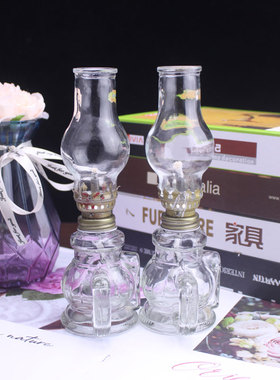 潮汕地区风俗玻璃火油灯 家用复古煤油灯 老式酥油灯结婚子孙红灯