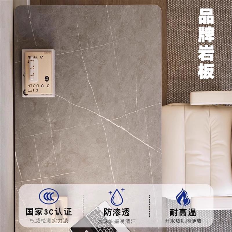 屹匠岩板电动升降桌办公电脑桌家用学习智能意式书桌抽屉写字桌子