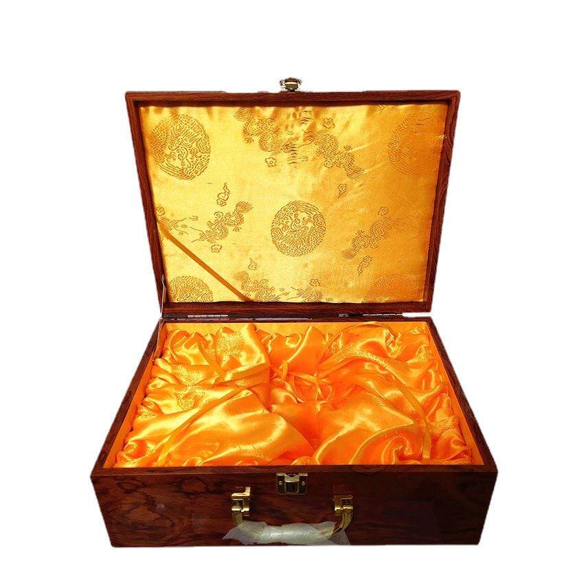 新款直销铭匠定 制仿花梨木 银壶茶具木质礼盒套装酒具茶具包装盒