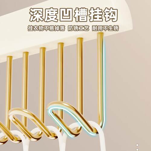 新款直销吊带衣架多功能家用内衣胸罩收纳实木挂钩波浪宿舍可旋转