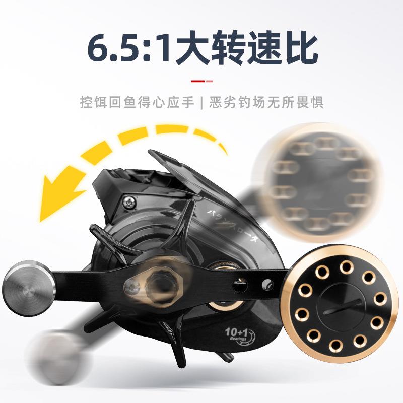 直销新款跨境碳纤维水滴轮碳纤维海钓轮远投路亚轮单摇臂慢摇轮铁