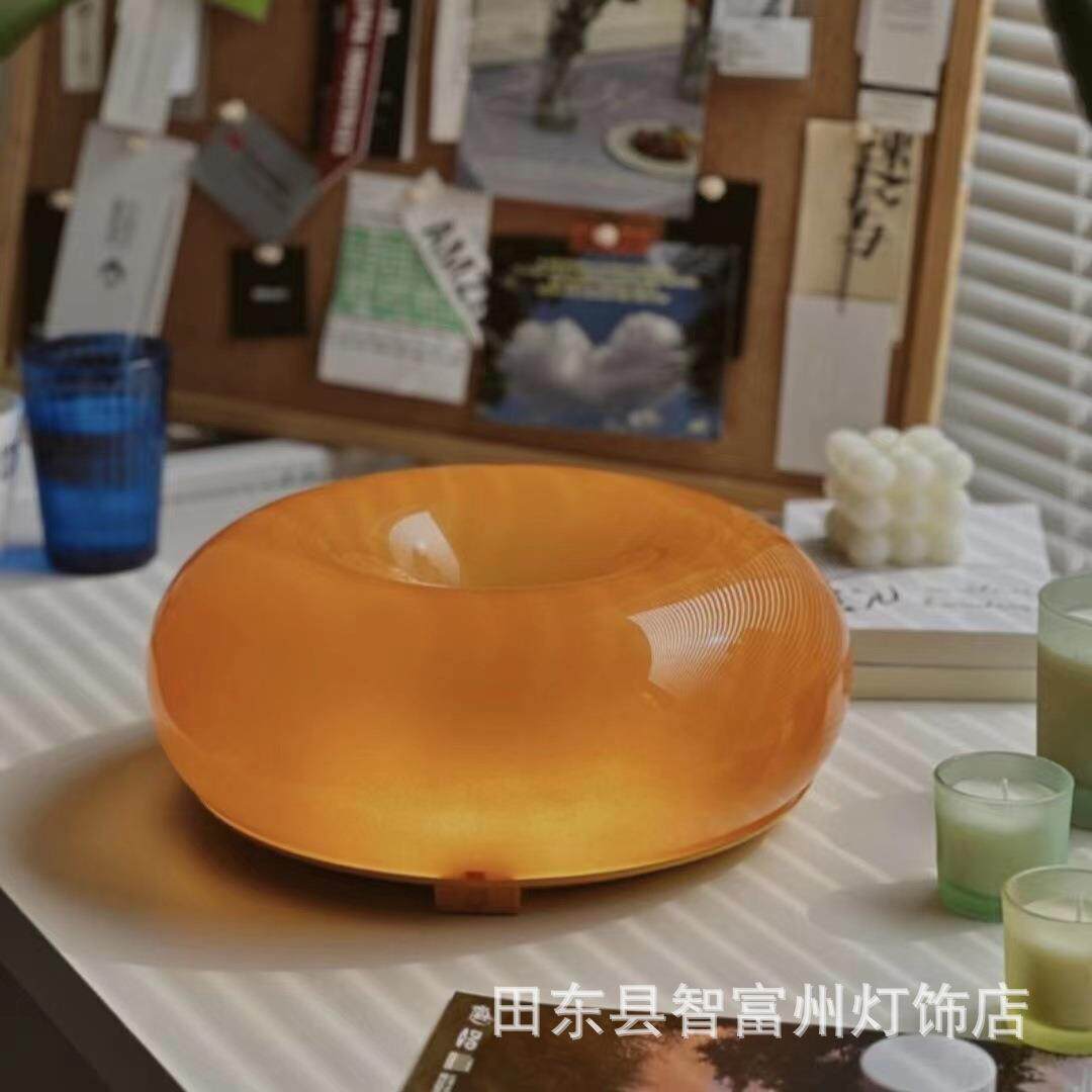 新款直销新款甜甜圈北欧卧室床头书房个性ins风甜橙色装饰玻璃壁