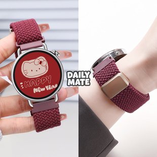 2男女1pro透气替换带color2表链带 高级感S3 适用于小米手表s4表带41mm新年新款 编织磁吸扣Watch5运动腕带时尚