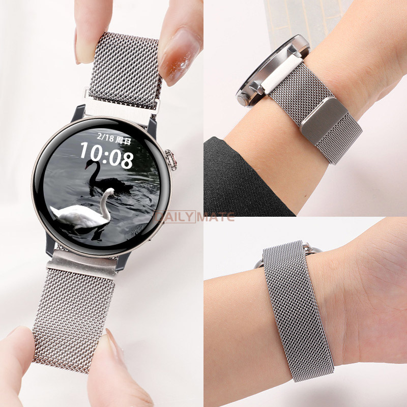 适用于vivowatch5手表表带watch3米兰磁吸腕带智能运动watch2/1金属磁吸扣男女配件iqoowatch5时尚透气替换带