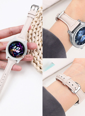 适用于华为gtcyber手表表带真皮小蛮腰新款腕带GT Cyber时尚高级女士替换带huawei智能运动秋冬透气腕表配件