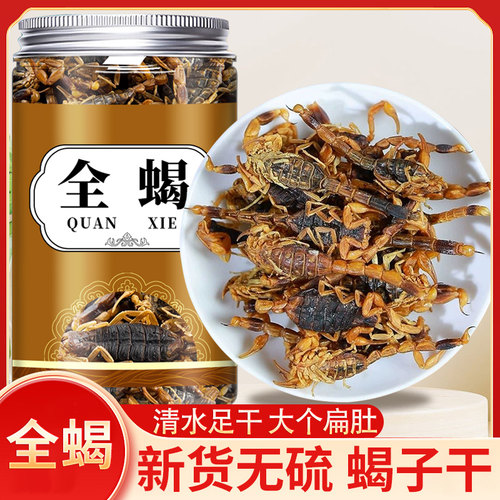 蝎子干全蝎中药材全虫沂蒙全蝎粉食用清水全蝎干泡酒蝎子药材