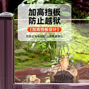 乌龟饲养箱家用黄缘龟陆龟半水龟专用生态造景缸特大号爬虫养殖盆