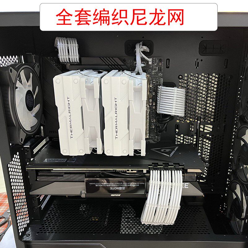 热销全模组电源定制线 16pin显卡供电线 矽胶编织包网尼龙线 模组