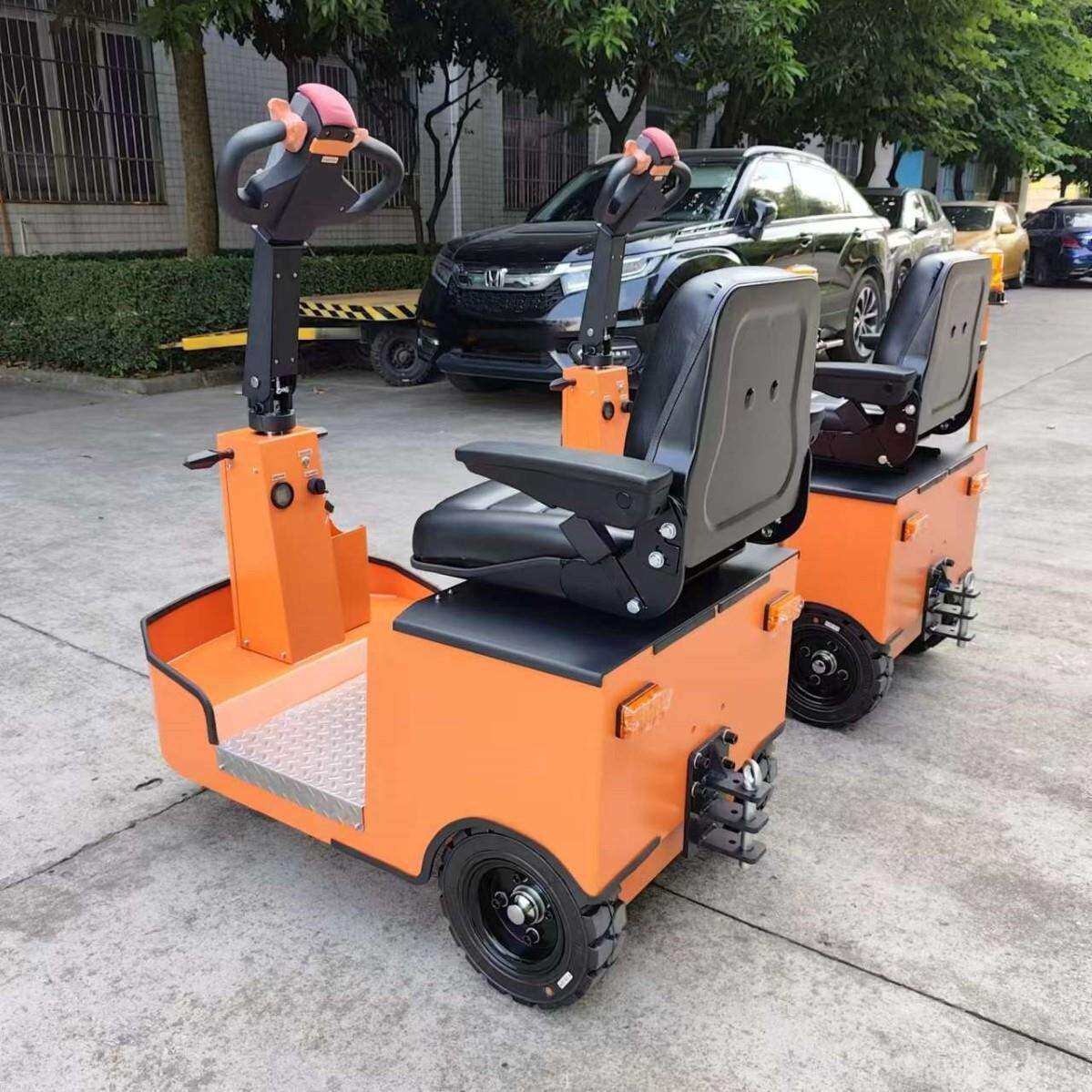 普尔夫电动牵引车电动平板车拉货车仓库周转车3吨电动拖车搬运车