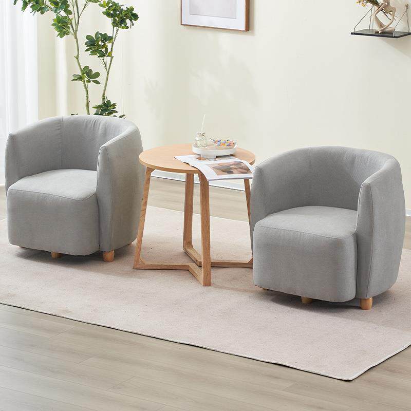 单人休闲沙发椅客厅实木椅子酒店客房民宿会客洽谈接待桌椅组合