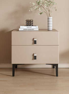 SNAG6010B床头柜意式简约现代轻奢卧室收纳柜北欧风ins网红免安装