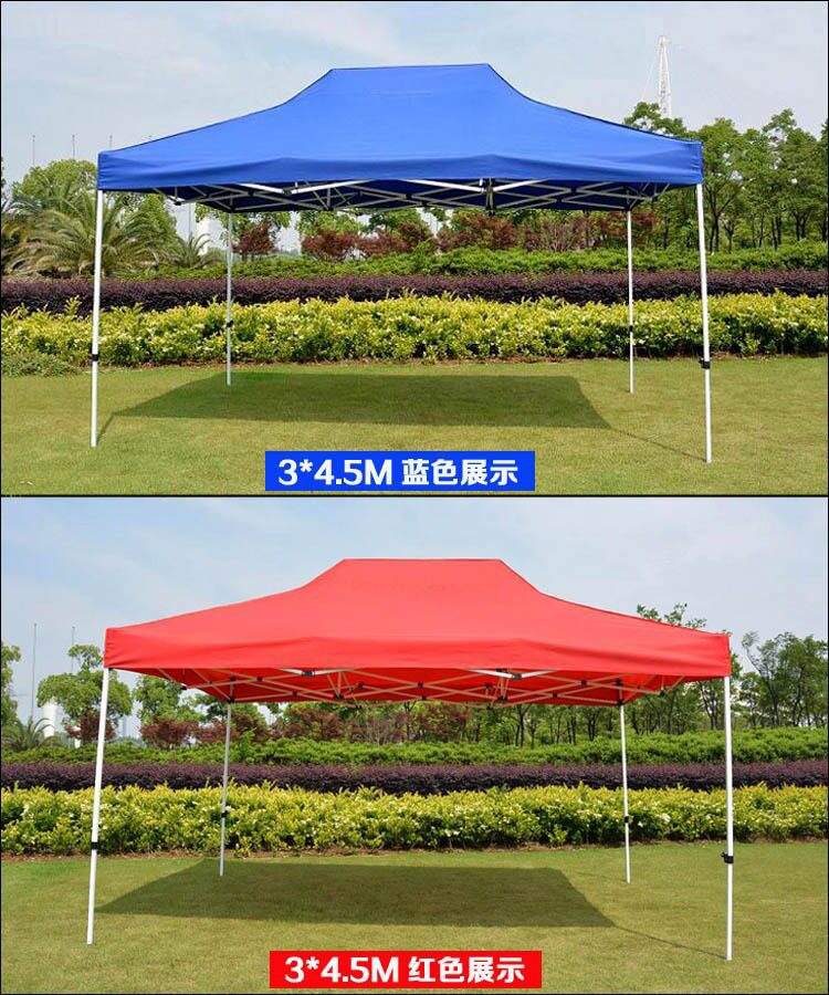 3*3/3*6折叠四角帐篷户外摆摊用遮阳棚伸缩式雨棚大棚子广告车蓬