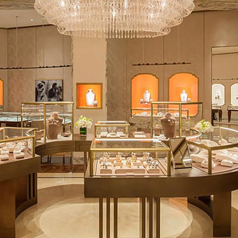 整店高端珠宝首饰展示柜定制立柜精品柜玻璃展柜奢饰品玉器中岛柜