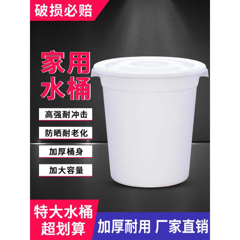 带盖水桶塑料桶加厚耐用大家用储水盖大号特大容量经济型圆形大桶