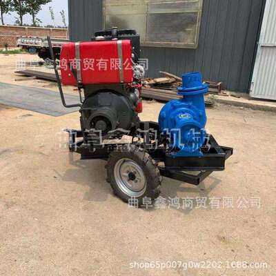 柴油机带4寸抽沙泵河底河道清淤柴油排沙泵22kw电机带抽沙泵