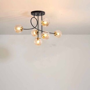 创意客厅枝型吸顶灯简约艺术卧室餐厅主灯民宿线条灯具跨境货源