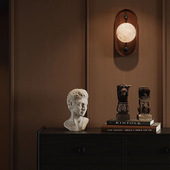 感云石壁灯复古设计师客厅卧室装 饰壁灯中古酒店床头过道灯具