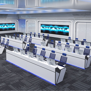 指挥中心控制台简约现代电脑桌监控室监控台操作台调度台指挥桌