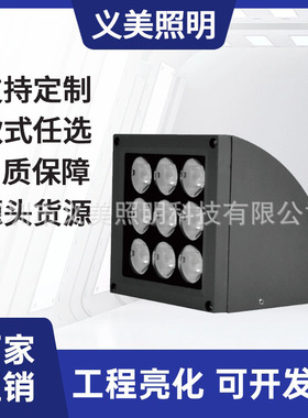 义美照明18W32W54W户外防水LED扇形一束光壁灯窄光束单向壁灯亮化