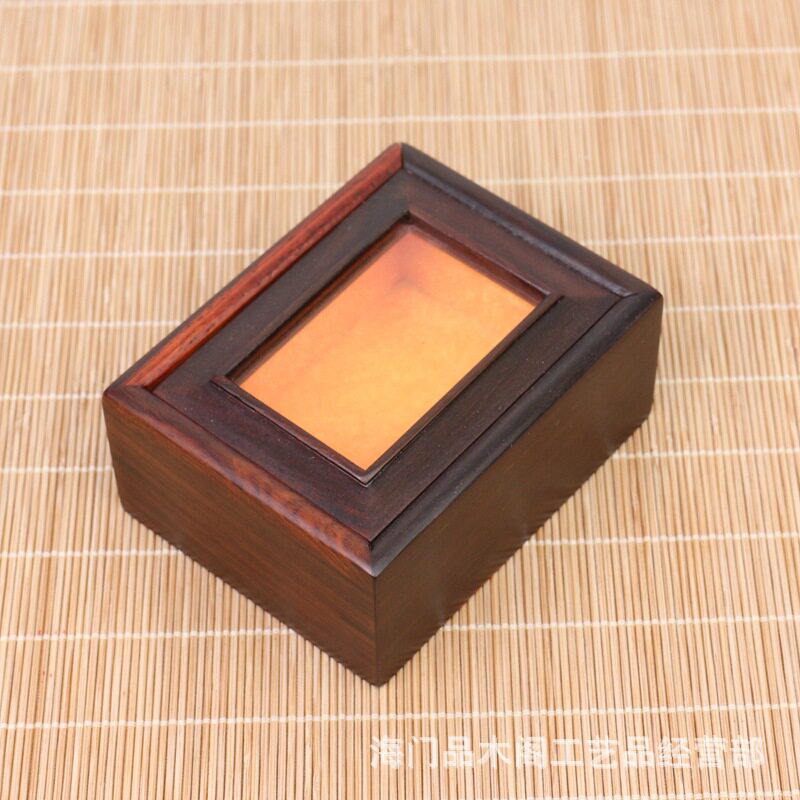 红酸枝实木小木盒木质饰品玉佩首饰收纳盒古玩首饰木制包装盒子