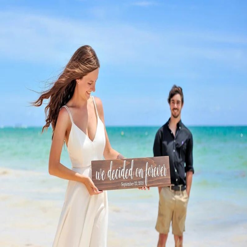 自定义订婚标志照片道具文字日期婚礼字母创意情侣派对装饰品纪念