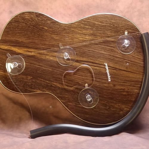 背吸式琴托GS6(B) 高度可调节双腿接触支架更稳定透明磨砂黑色