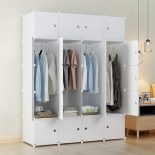 衣柜树脂组合衣橱拼装布收纳简约现代组装多层收纳柜可拆卸收纳柜