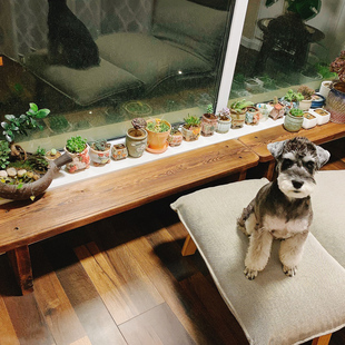 实木台阶多肉花架长条板凳多层阳台阶梯碳化防腐木花架盆栽花架子