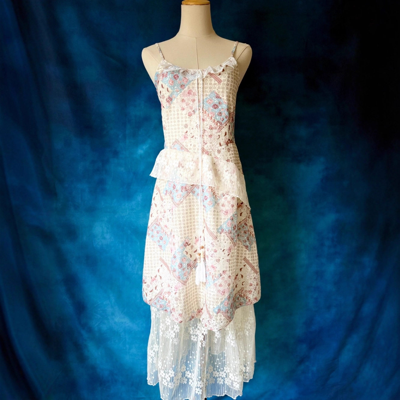 复古碎花吊带连衣裙女夏季气质度假风收腰显瘦不规则拼接长裙,女装/女士精品,连衣裙,淘宝优惠券,粉丝福利购,淘宝优惠卷