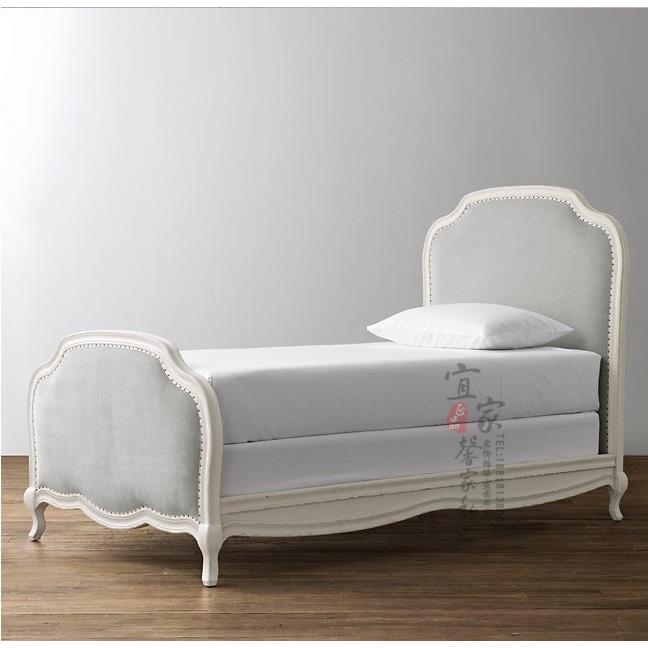 法式复古白色实木床雕花女儿房公主8床儿UDQ童床人15米1..双米女