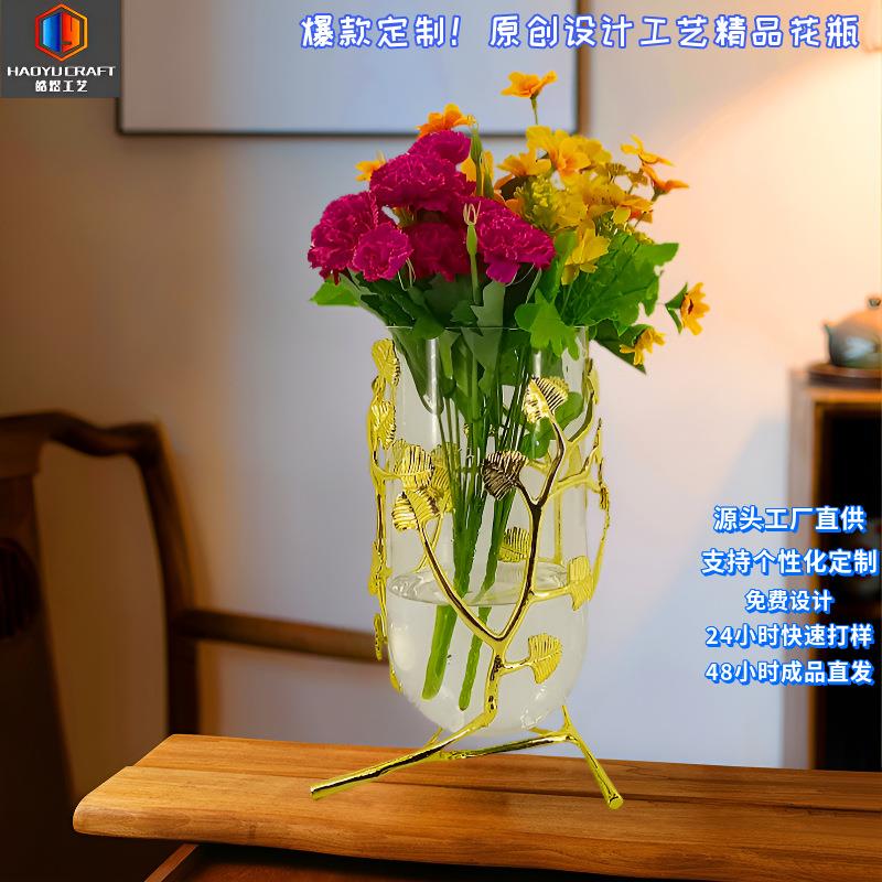 轻奢仿真干花艺客厅插花餐桌电视柜现代家居软装饰品美式摆件