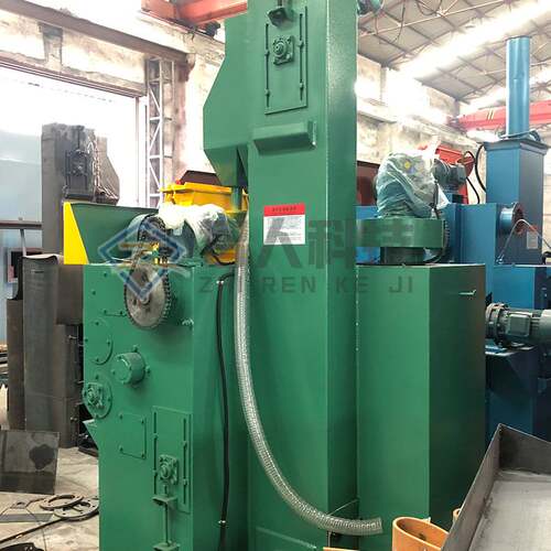 Q324钢丸表面抛丸除锈钢材清理设备小型工业用抛丸机履带式抛丸机