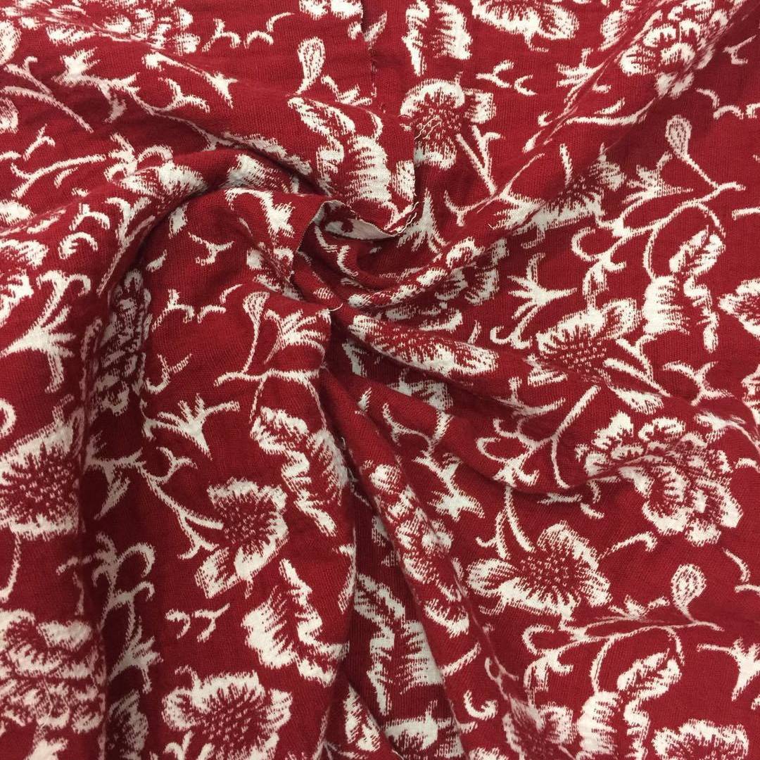 麻棉布料双层色织壹旧亚麻提花服装料苎麻料手袍子裙子服装