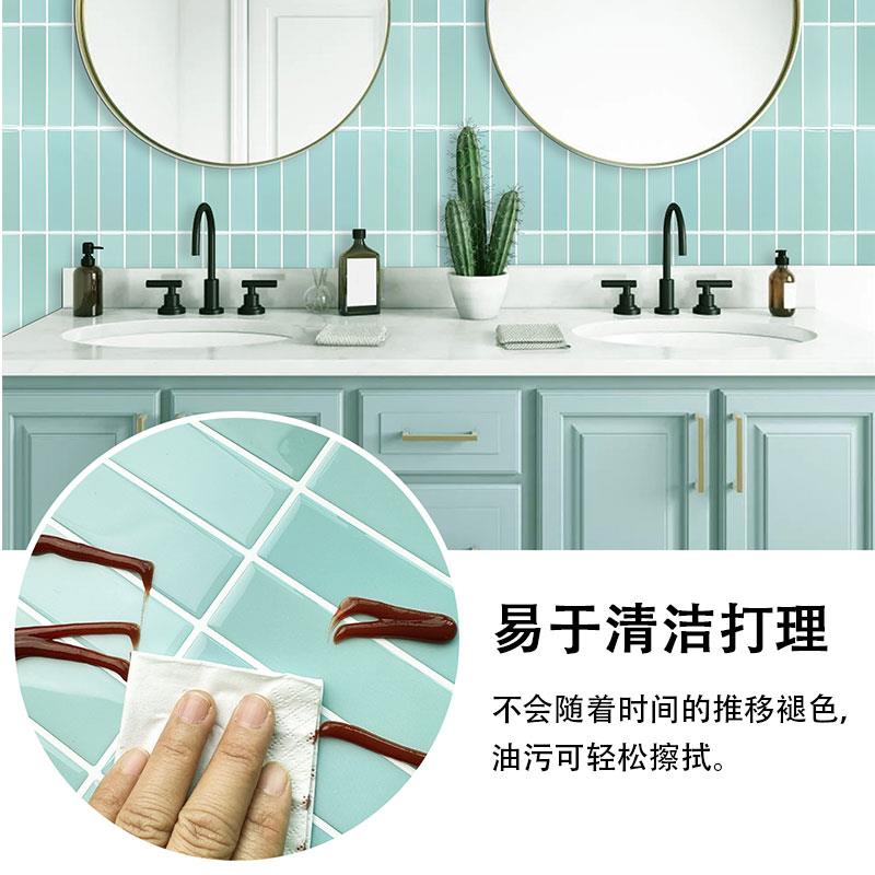 kt3d立体瓷砖贴防水防潮厨房防油贴纸墙纸自粘墙贴壁纸耐高温墙壁