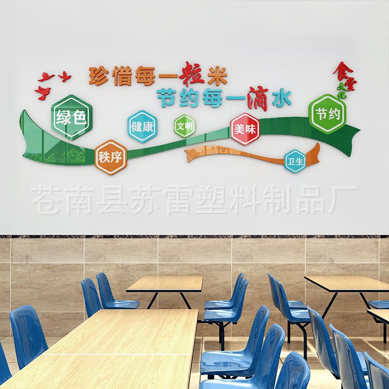 珍惜每一米标克语亚力d立体墙贴珍惜粒粮食标语餐厅食堂SL-1461墙
