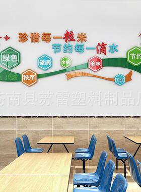 珍惜每一米标克语亚力d立体墙贴珍惜粒粮食标语餐厅食堂SL-1461墙