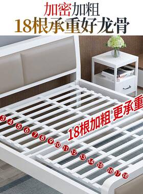 铁艺床双人床DVC单现简约人床加厚加固铁架出床宿舍租屋架子代床