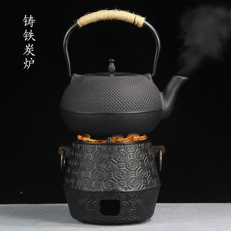 日式家加户外厚用肉铸铁壶01碳火炉炭炉酒精炉伍德炉烧烤炉单人烤