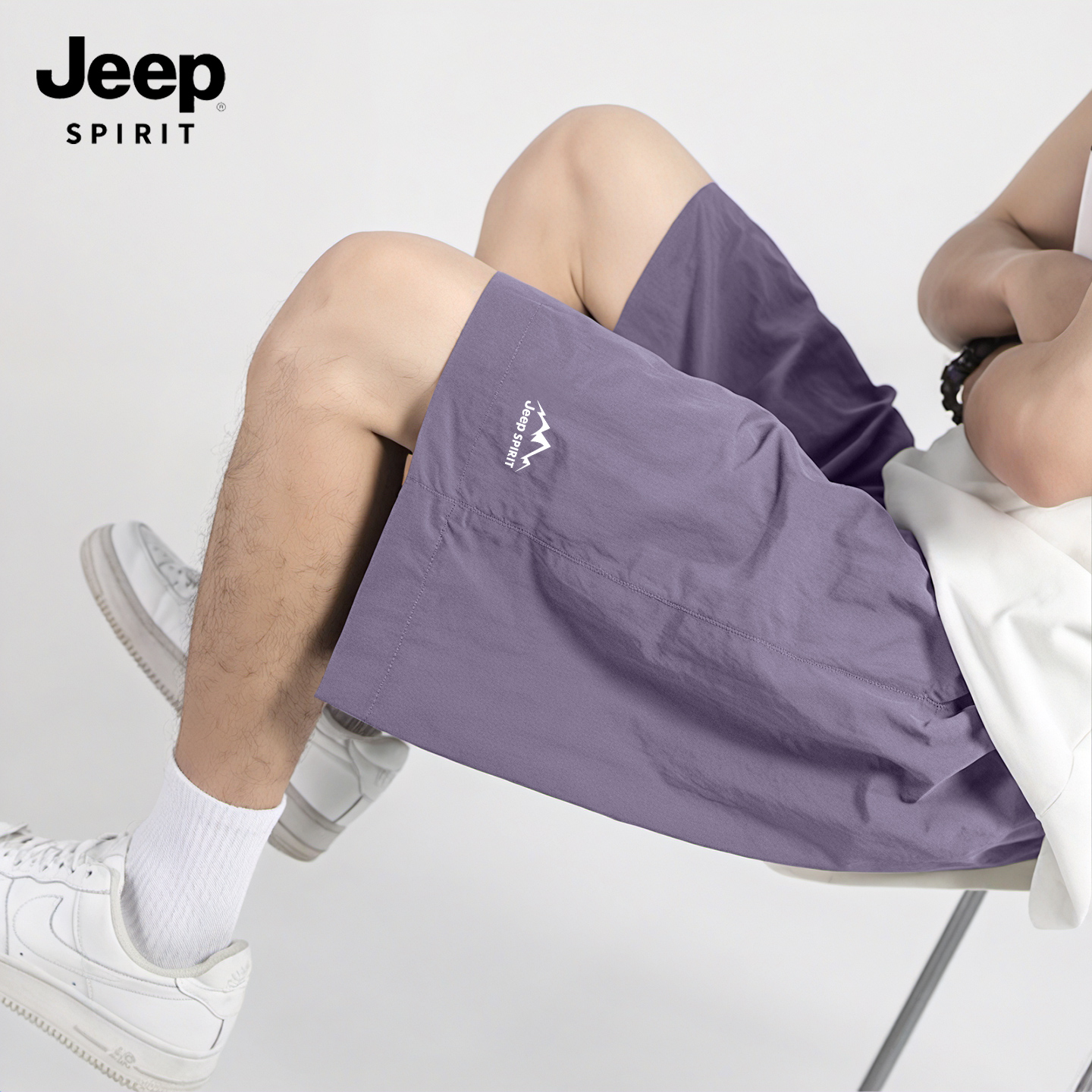 JEEP SPIRIT吉普裤子男款夏季山系男士五分裤潮牌薄款简约短裤男G