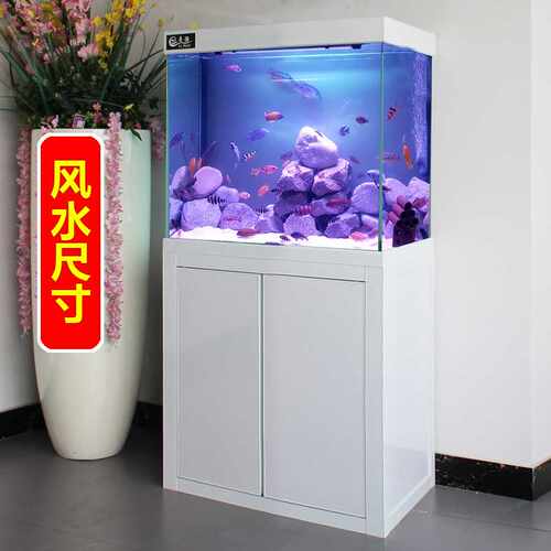 超白鱼缸小型客厅家用免换水创意生态懒人招财底滤鱼缸带柜子一体