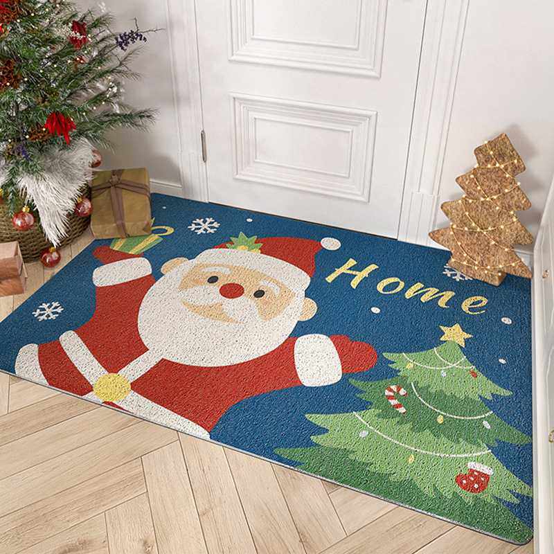 圣诞节装饰地毯入户地垫家用门垫进门口脚垫除泥耐磨丝圈脚垫,居家布艺,地毯,淘宝优惠券,粉丝福利购,淘宝优惠卷