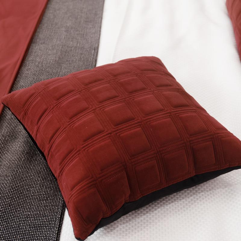 轻奢JY795红黑色酒品别样板间床抱枕墅店组合客厅沙发靠垫腰枕组
