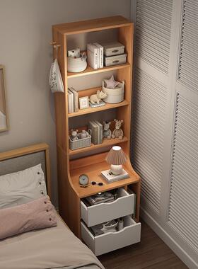 床头梯小书窄柜云置物柜收纳柜一卧室柜子储物柜多层书柜体202232