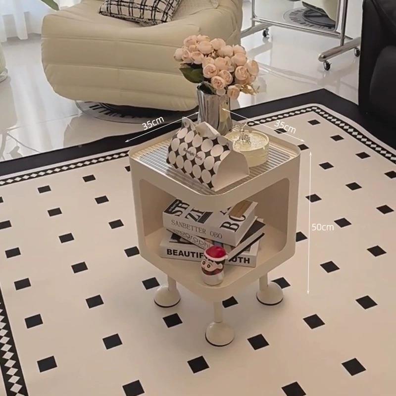 BVN床头角柜简约意边现代家用卧室小桌边柜创置物子架子铁几艺小