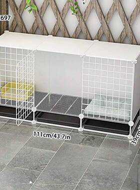 狗狗猫笼子小型犬泰迪家用室内闭SLH695式带厕所笼加封粗狗别墅宠