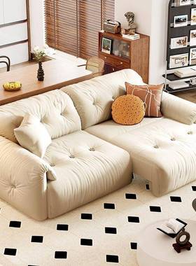 代奶IPB风现可躺电动伸缩沙发人类狗窝客厅朵布艺油懒人功能云沙