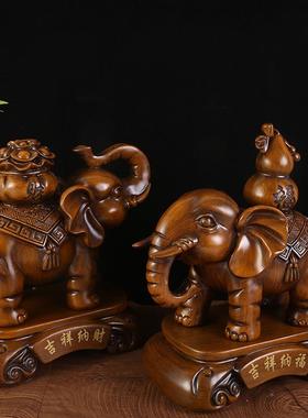 摆厂家纸箱吉祥纳财纳大象关件一对酒柜客厅玄电视K1369柜招财福