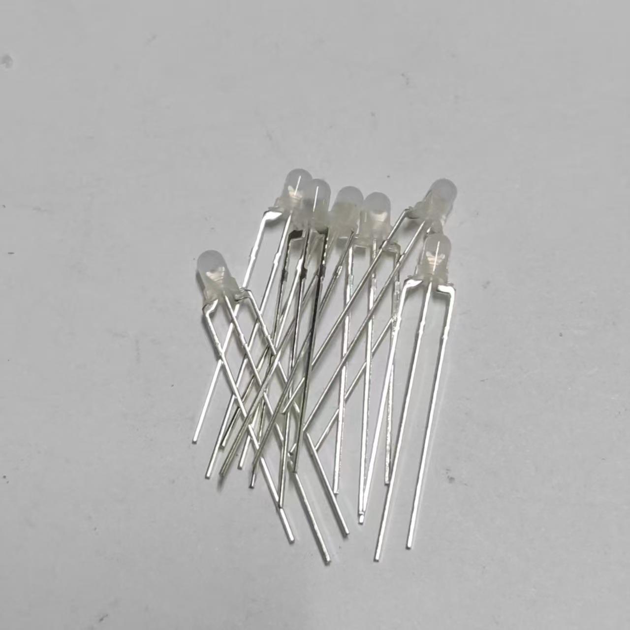 F3灯MWX状珠红双色指示灯共阴共阳光插件LED发二极管雾透明双绿色